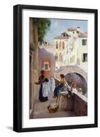 Laundry girls in Venice, 1911-Henry Woods-Framed Giclee Print