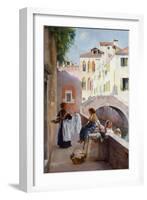 Laundry girls in Venice, 1911-Henry Woods-Framed Giclee Print