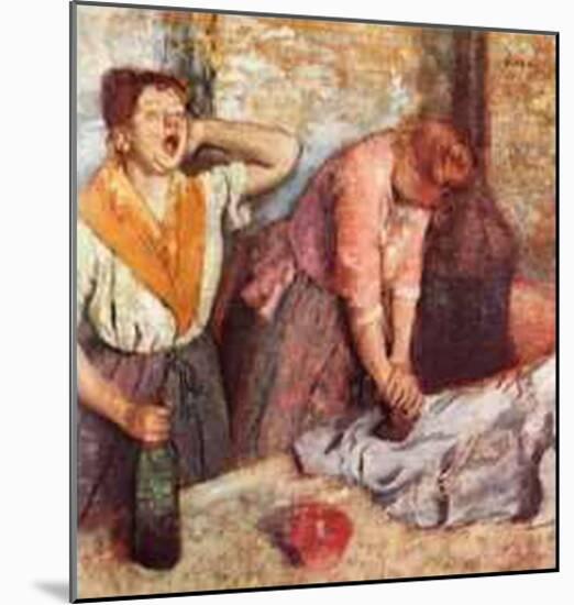 Laundry Girls Ironing-Edgar Degas-Mounted Giclee Print