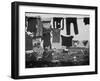 Laundry Hanging on Fence at Woodstock Music Festival-Bill Eppridge-Framed Photographic Print