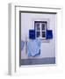 Laundry Hanging on Line at Window in the Moorish Quarter of Alfama, Lisbon, Portugal-Yadid Levy-Framed Photographic Print