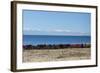 Laundry Hangs on a Wall on Isla Del Sol Along the Edge of Lake Titicaca-Alex Saberi-Framed Photographic Print