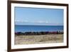 Laundry Hangs on a Wall on Isla Del Sol Along the Edge of Lake Titicaca-Alex Saberi-Framed Photographic Print