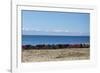 Laundry Hangs on a Wall on Isla Del Sol Along the Edge of Lake Titicaca-Alex Saberi-Framed Photographic Print