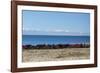 Laundry Hangs on a Wall on Isla Del Sol Along the Edge of Lake Titicaca-Alex Saberi-Framed Photographic Print