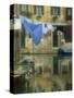 Laundry Hung over Canal to Dry, the Ghetto, Venice, Veneto, Italy, Europe-Lee Frost-Stretched Canvas