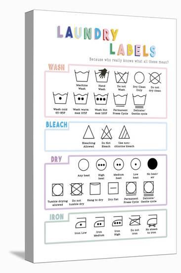 Laundry Labels-Clara Wells-Stretched Canvas
