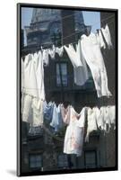 Laundry on Line in Slum Area in New York City-Vernon Merritt III-Mounted Photographic Print