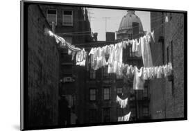 Laundry on Line in Slum Area in New York City-Vernon Merritt III-Mounted Photographic Print