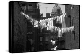 Laundry on Line in Slum Area in New York City-Vernon Merritt III-Stretched Canvas