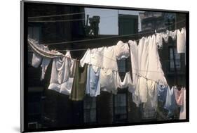 Laundry on Line in Slum Area in New York City-Vernon Merritt III-Mounted Photographic Print