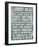 Laundry Room (Blue)-Jace Grey-Framed Art Print