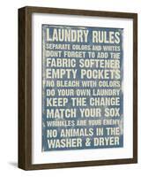 Laundry Room (Blue)-Jace Grey-Framed Art Print