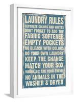 Laundry Room (Blue)-Jace Grey-Framed Art Print