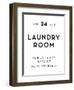 Laundry Room II-lettered & lined-Framed Art Print