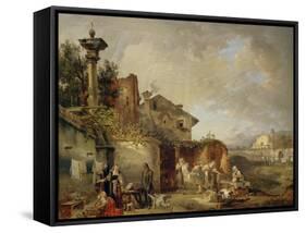 Laundry Room of Convent, 1800-1849-Giovanni Migliara-Framed Stretched Canvas