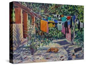 Laundry Shadows 2021 (oil)-Tilly Willis-Stretched Canvas