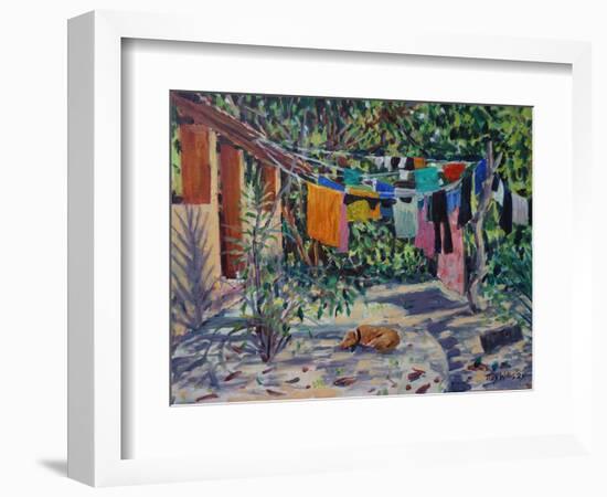 Laundry Shadows 2021 (oil)-Tilly Willis-Framed Giclee Print