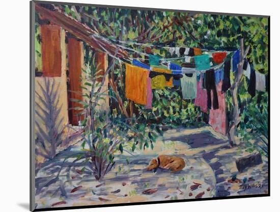 Laundry Shadows 2021 (oil)-Tilly Willis-Mounted Giclee Print