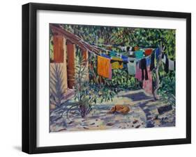 Laundry Shadows 2021 (oil)-Tilly Willis-Framed Giclee Print