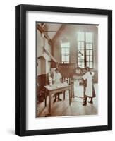 Laundry Work, Tennyson Street School, Battersea, London, 1907-null-Framed Premium Photographic Print