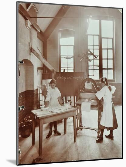 Laundry Work, Tennyson Street School, Battersea, London, 1907-null-Mounted Photographic Print