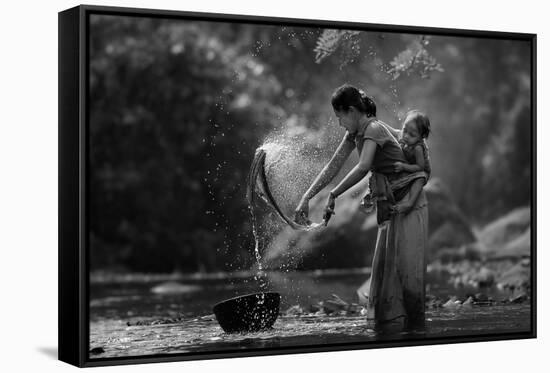 Laundry-Asit-Framed Stretched Canvas