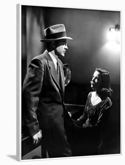 LAURA, 1944 directed by OTTO PREMINGER Dana Andrews and Gene Tierney during the interrogation scene-null-Framed Photo