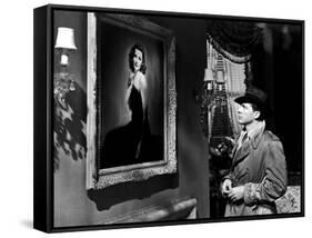 LAURA, 1944 directed by OTTO PREMINGER Dana Andrews (b/w photo)-null-Framed Stretched Canvas