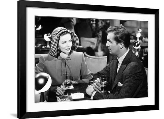 LAURA, 1944 directed by OTTO PREMINGER Gene Tierney and Vincent Price (b/w photo)--Framed Photo