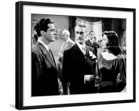 Laura, Dana Andrews, Clifton Webb, Gene Tierney, 1944-null-Framed Photo