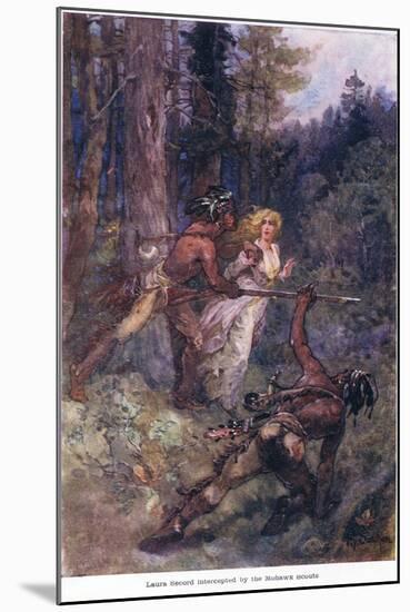 Laura Secord Intercepted by the Mohawk Scouts, C.1920-Henry Sandham-Mounted Giclee Print