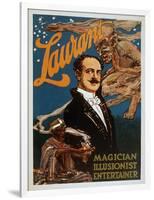 Laurant Magician, Illusionist, Entertainer Magic Poster-Lantern Press-Framed Art Print
