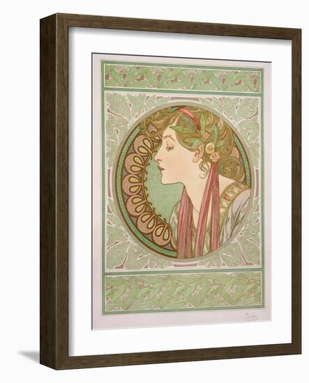 Laurel, 1901-Alphonse Mucha-Framed Giclee Print