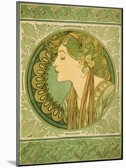 Laurel, 1921-Alphonse Mucha-Mounted Premium Giclee Print