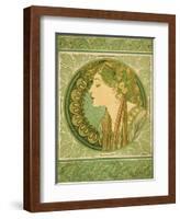 Laurel, 1921-Alphonse Mucha-Framed Giclee Print