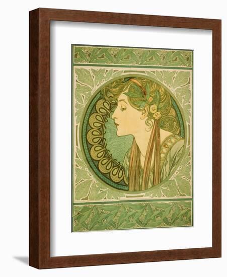 Laurel, 1921-Alphonse Mucha-Framed Giclee Print