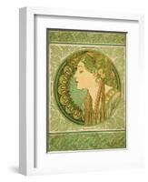 Laurel, 1921-Alphonse Mucha-Framed Giclee Print