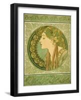 Laurel, 1921-Alphonse Mucha-Framed Giclee Print