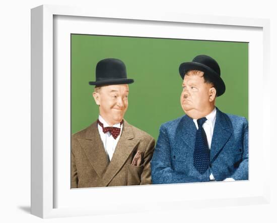 Laurel and Hardy (From Left: Stan Laurel, Oliver Hardy), CA Early 1940s-null-Framed Photo