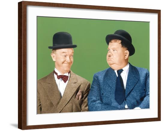 Laurel and Hardy (From Left: Stan Laurel, Oliver Hardy), CA Early 1940s--Framed Photo