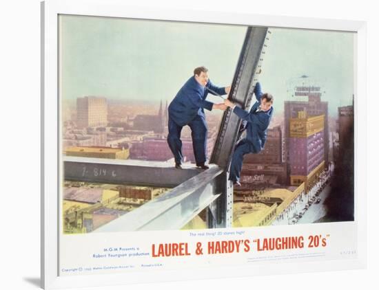 Laurel and Hardy's Laughing 20's - Lobby Card Reproduction-null-Framed Photo