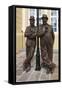 Laurel and Hardy Statue, Coronation Hall, Ulverston, Cumbria, 2009-Peter Thompson-Framed Stretched Canvas