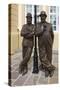 Laurel and Hardy Statue, Coronation Hall, Ulverston, Cumbria, 2009-Peter Thompson-Stretched Canvas