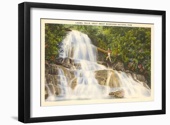 Laurel Falls, Great Smoky Mountains-null-Framed Art Print