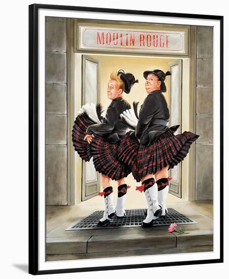 Laurel & Hardy Flying Skirts-Renate Holzner-Framed Premium Giclee Print