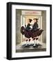 Laurel & Hardy Flying Skirts-Renate Holzner-Framed Art Print