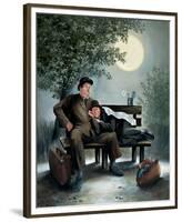 Laurel & Hardy Overnight Bench-Renate Holzner-Framed Premium Giclee Print