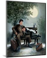 Laurel & Hardy Overnight Bench-Renate Holzner-Mounted Art Print