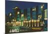 Laurel Motor Inn at Night-null-Mounted Premium Giclee Print